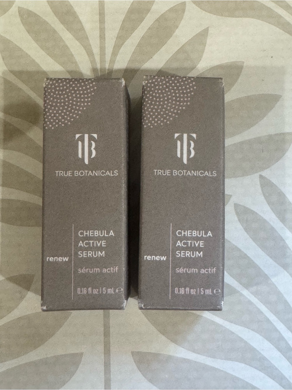 (Lot of 2) True Botanicals Renew Chebula Active Serum .16oz/5ml -Travel - NIB